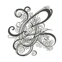 Cursive B tattoo design idea