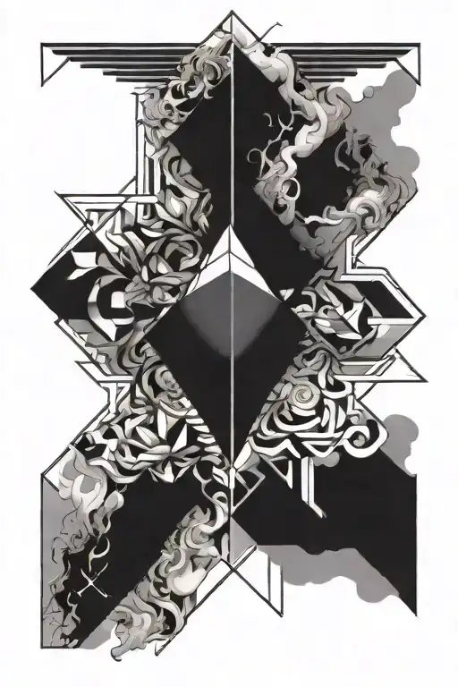 heaven vs hell tattoo design idea