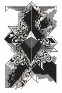 heaven vs hell tattoo design idea