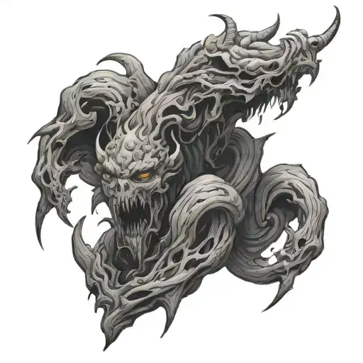 The Twisted One Symbil Blasphemous tattoo design idea