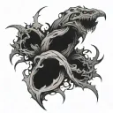 The Twisted One Symbil Blasphemous tattoo design idea