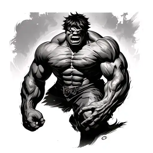 Hulk tattoo design idea