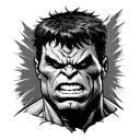 Hulk tattoo design idea