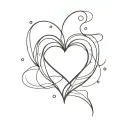 heart CJ tattoo design idea
