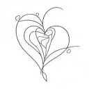 heart CJ tattoo design idea