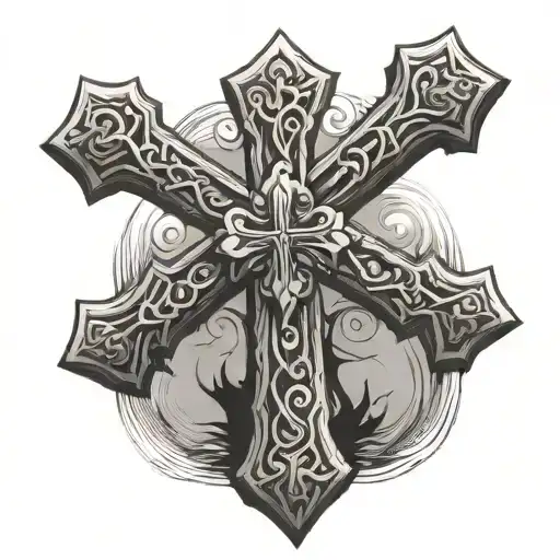 wooden cross tattoo tattoo design idea