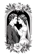 Wedding Anniversary tattoo design idea