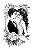 Wedding Anniversary tattoo design idea