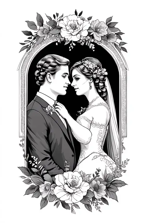 Wedding Anniversary tattoo design idea