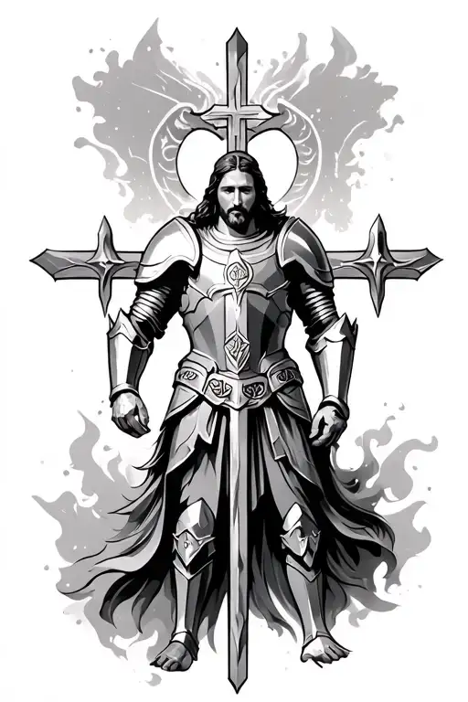 Armor of God Christian tattoo design idea