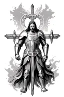 Armor of God Christian tattoo design idea