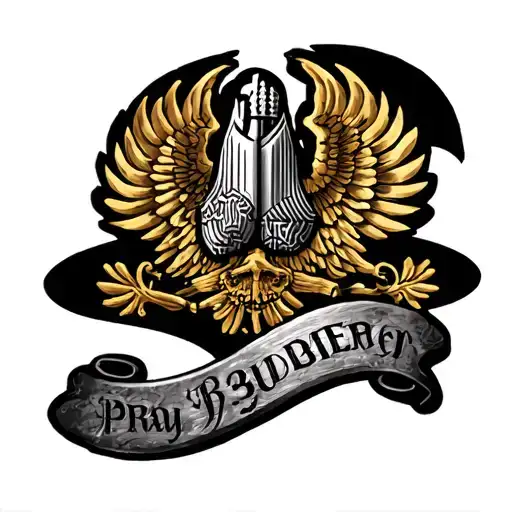 Bundeswehr, pray, religious tattoo design idea