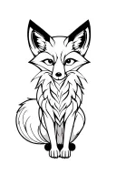 Fox full body tattoo design idea