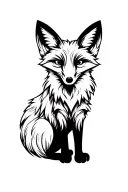 Fox full body tattoo design idea