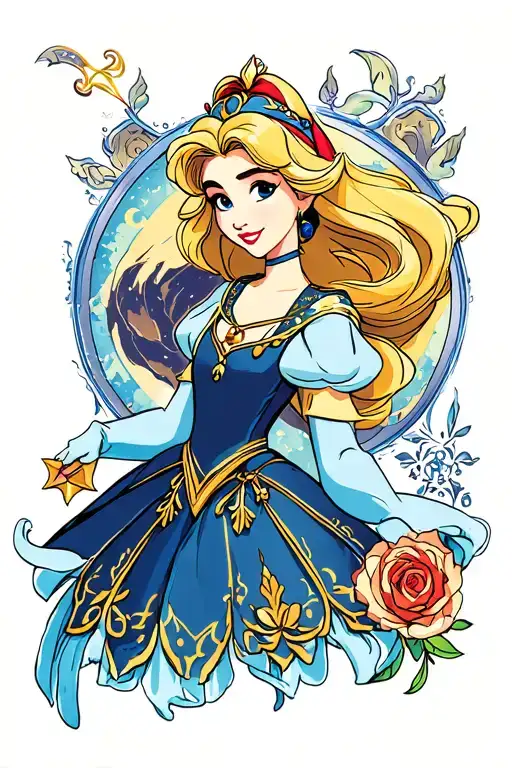 treasure planet disney princess tattoo design idea