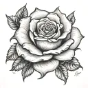 magic rose tattoo design idea