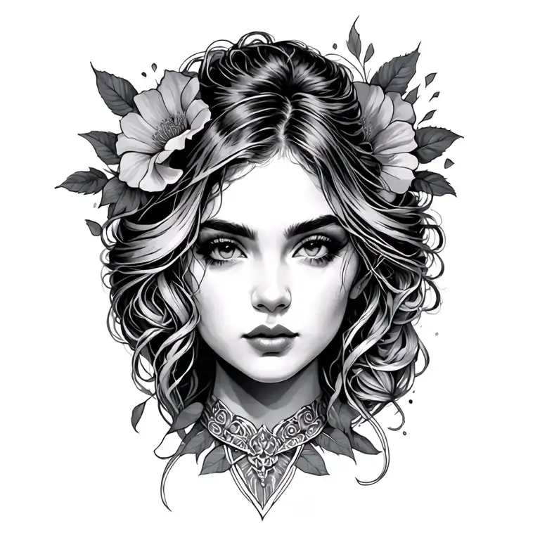Angelica tattoo design idea