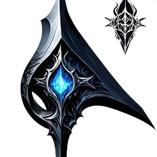 malekith the black blade Elden ring  tattoo design idea