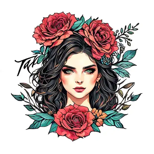 Valeria written tattoo design idea