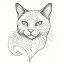 meow tattoo design idea