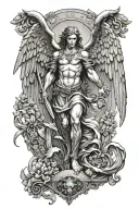 arch angel michael tattoo design idea
