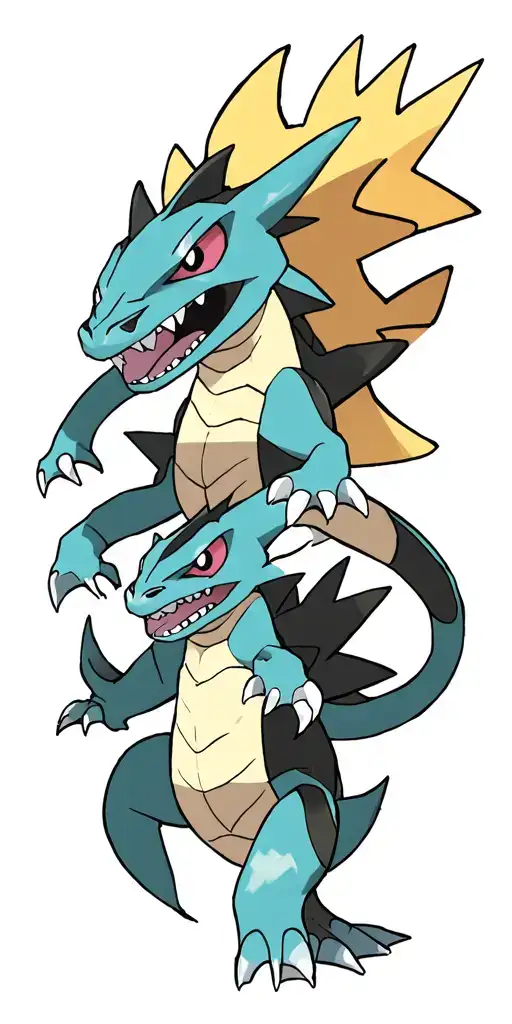 pokemon, Onix, steelix, heracross, tyranitar in full colour tattoo design idea