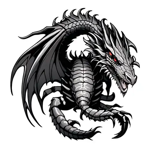 Scorpion And Dragon tattoo design idea