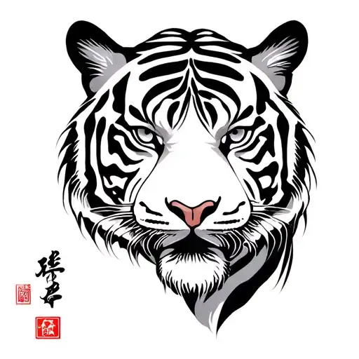 tiger is learning chinese tattoo design idea