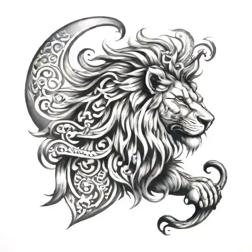 Lion, Iraq and new zealand tattoo design idea