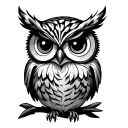 Cute Owl tattoo design idea