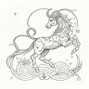 Capricorn, Scorpio, Taurus constellation tattoo design idea
