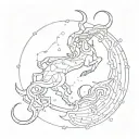 Capricorn, Scorpio, Taurus constellation tattoo design idea