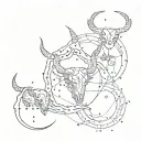 Capricorn, Scorpio, Taurus constellation tattoo design idea