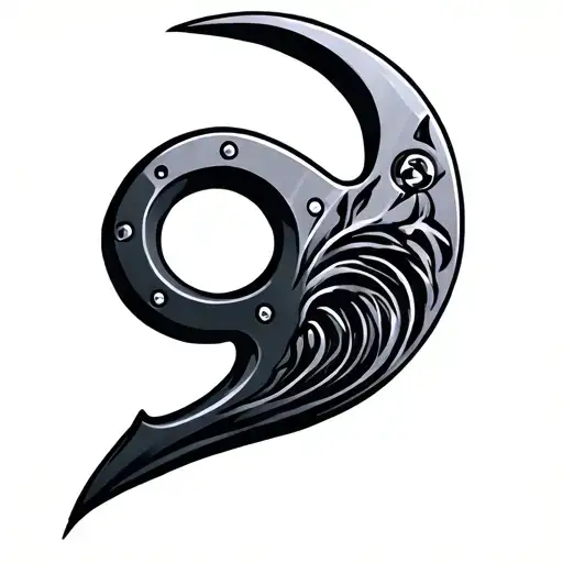 Karambit knife tattoo design idea