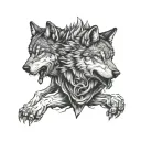 wolf, loneliness, betrayal, disappointment in people, loss of meaning in life, loss of direction in life, anger tattoo design idea