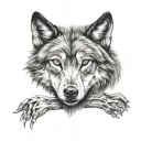wolf, loneliness, betrayal, disappointment in people, loss of meaning in life, loss of direction in life, anger tattoo design idea