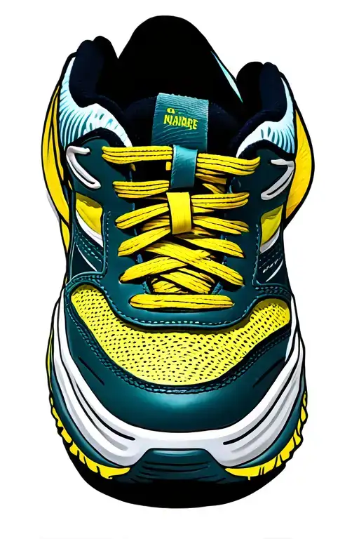 running shoe tattoo design idea