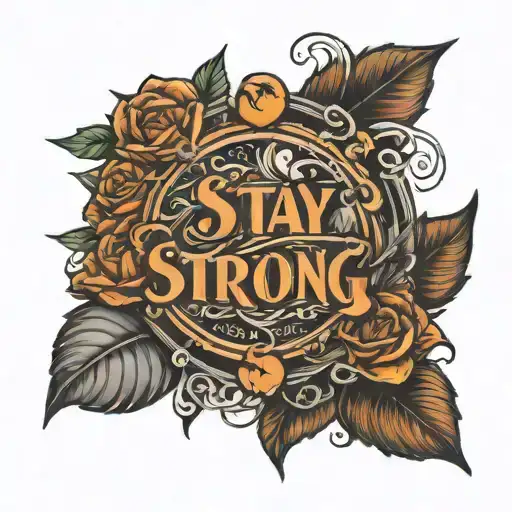stay strong sport tattoo design idea