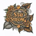 stay strong sport tattoo design idea