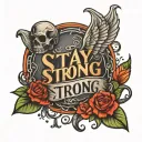 stay strong sport tattoo design idea