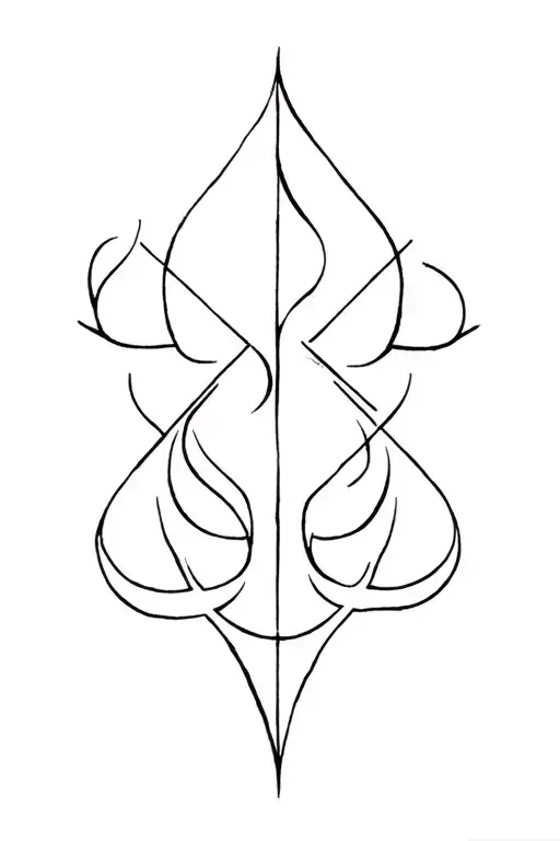 Combination of Taurus, Gemini and Aquarius symbol tattoo design idea