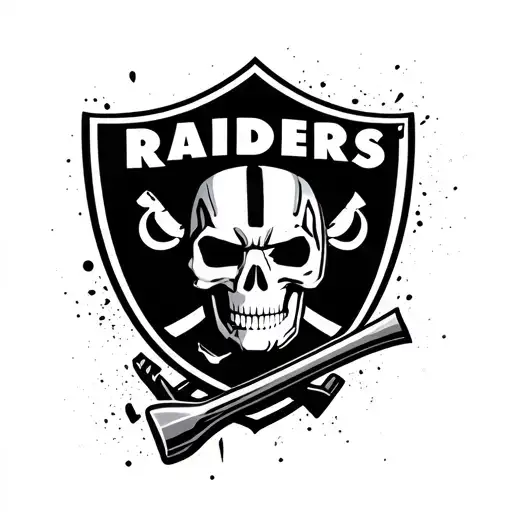 beat up raider logo tattoo design idea