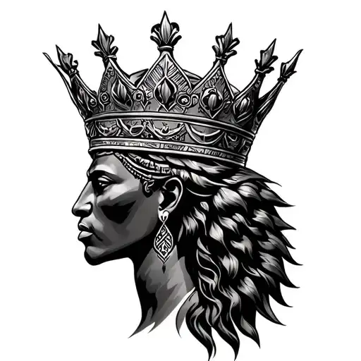 African King Crown tattoo design idea