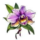 cattleya orchid tattoo design idea