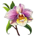cattleya orchid tattoo design idea