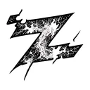 lightning d puzzle piece tattoo design idea