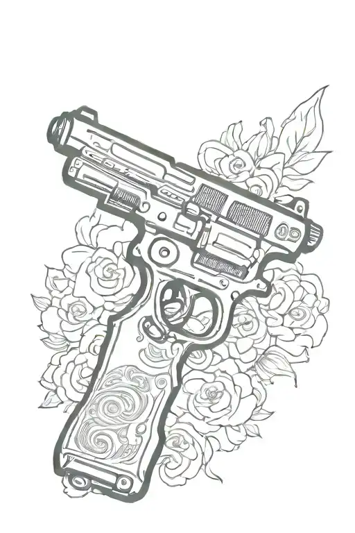 Friend Girly Gun tattoo design idea