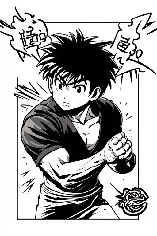 hajime no ippo tattoo design idea