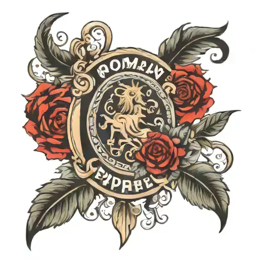 roman empire tattoo design idea