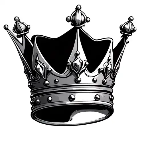D With Crown tattoo design idea